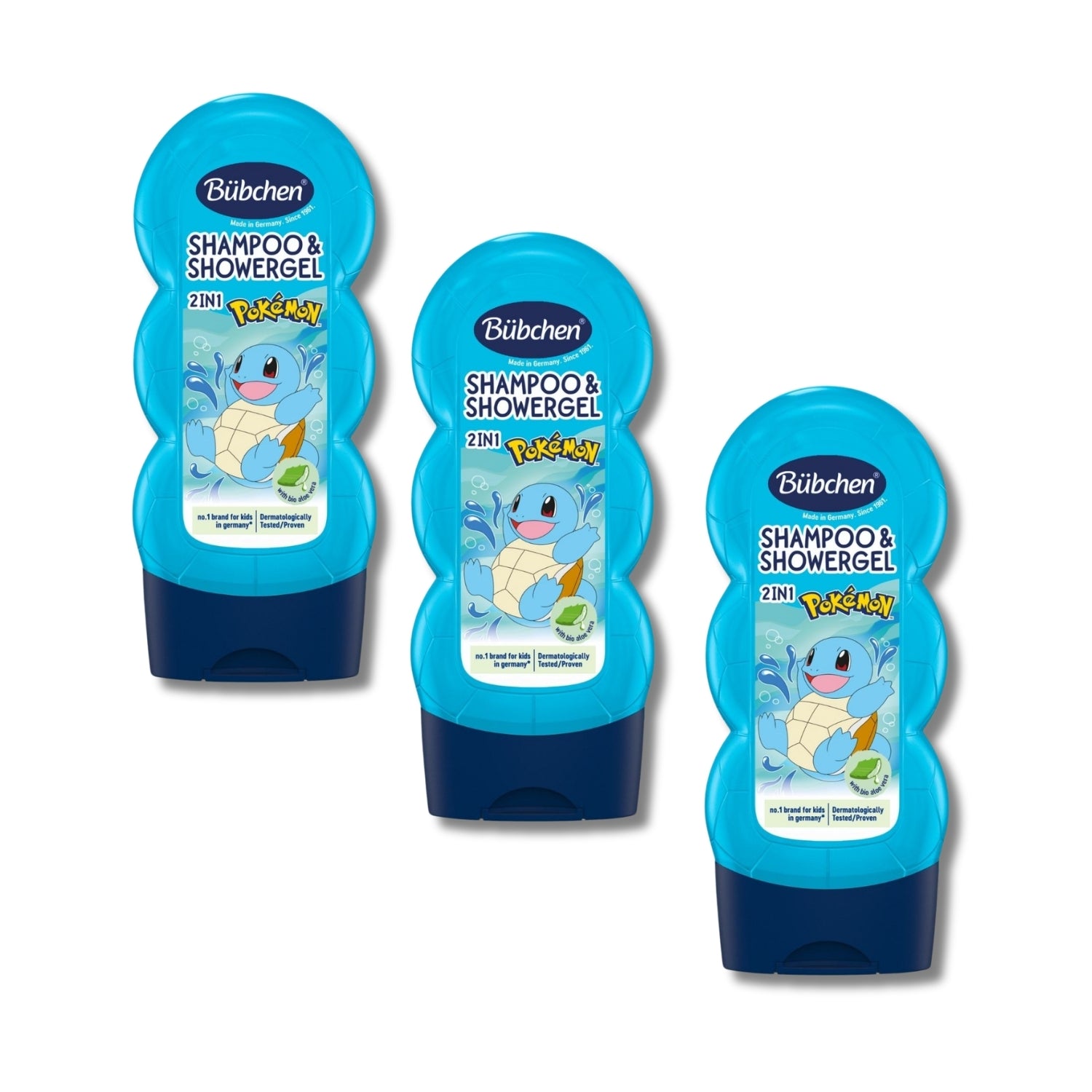 Bübchen Squirtle 2’si 1 Arada Çocuk Şampuanı ve Duş Jeli 230 ML 3'lü Set