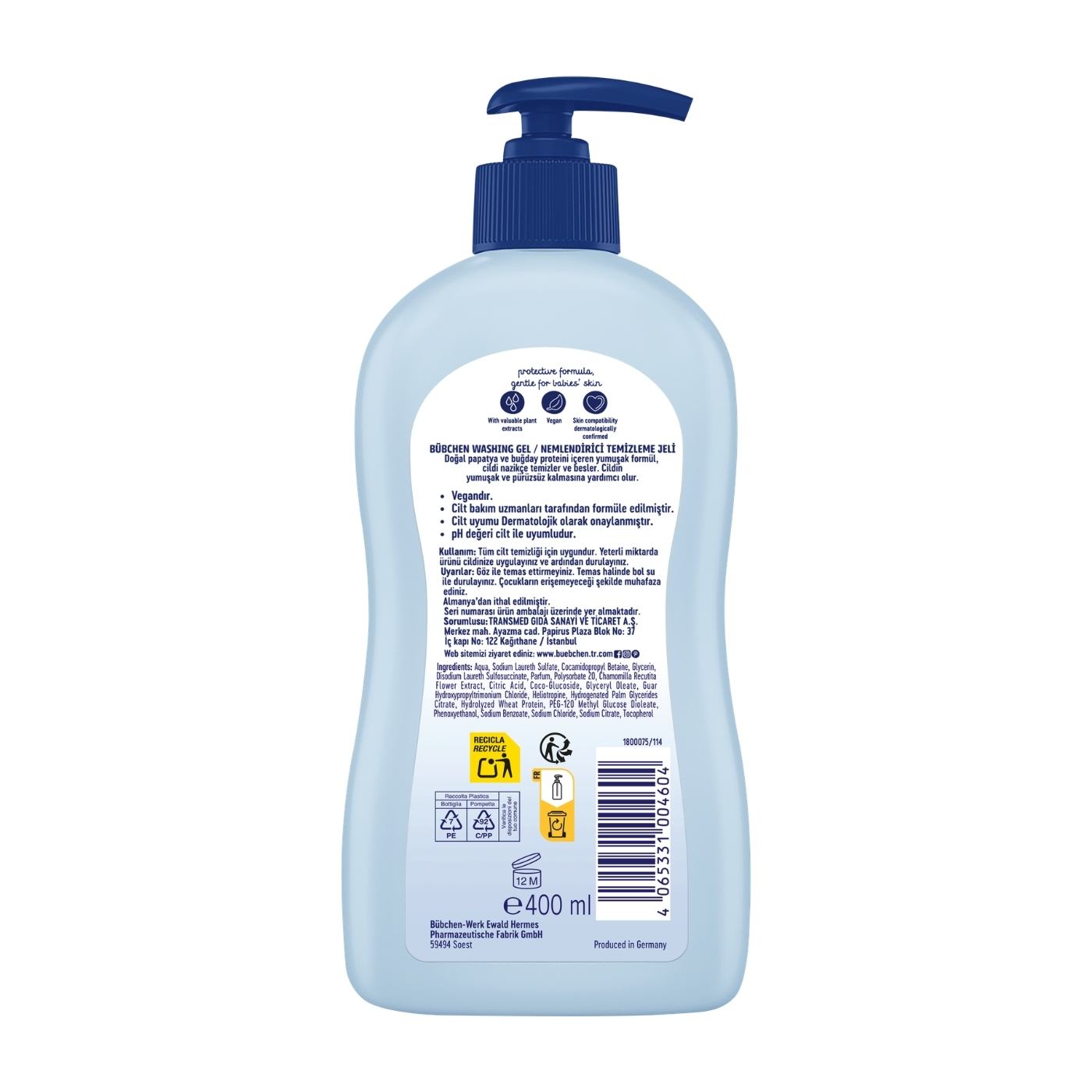 Bübchen Bebek Banyo Yıkama Temizleme Jeli 400 ML 2'li Set