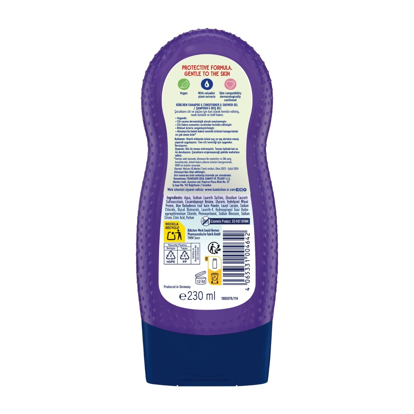 Bübchen Ocean Breeze 3’ü 1 Arada Çocuk Şampuanı, Duş Jeli ve Saç Kremi 230 ML 3'lü Set