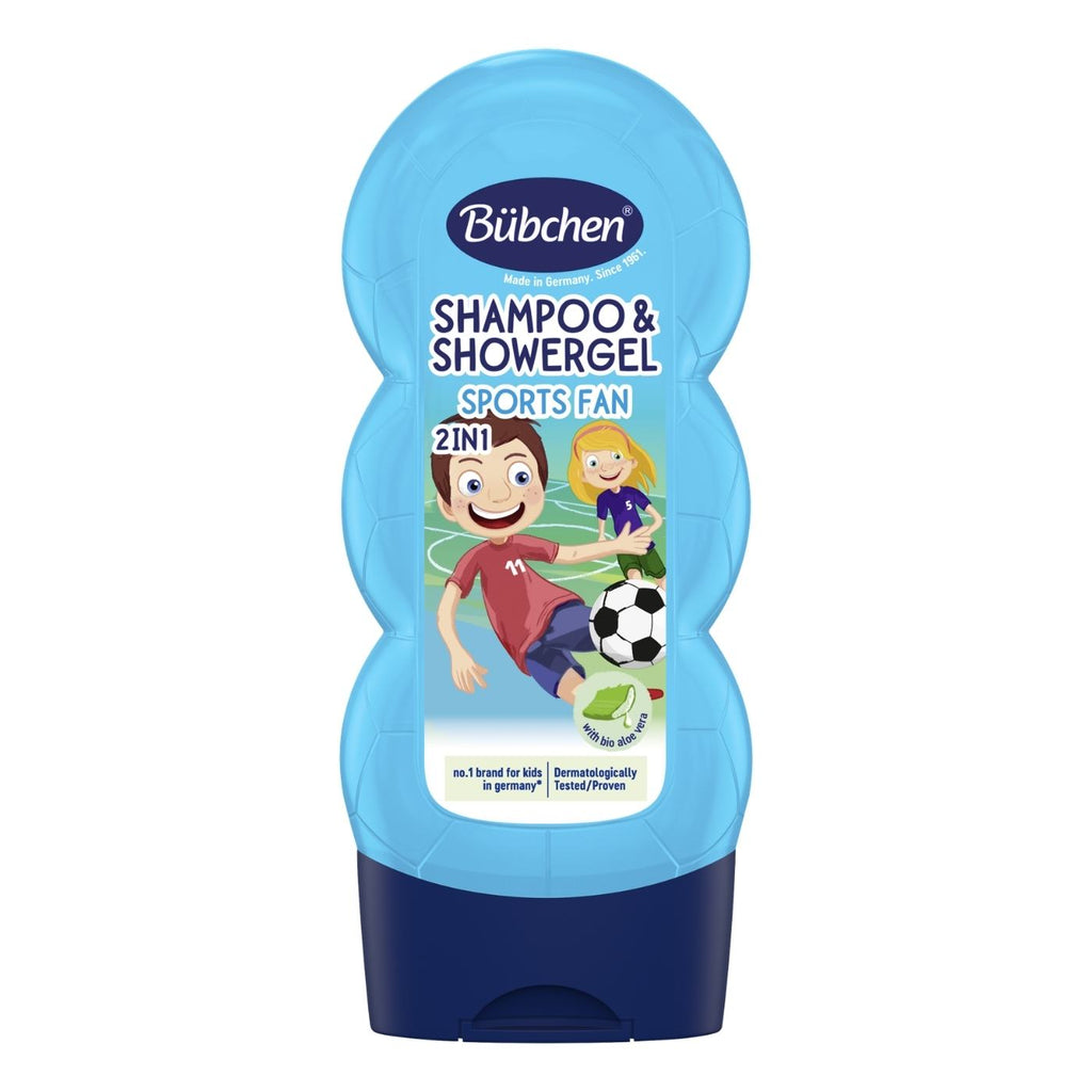 Bübchen Sports Fan 2’si 1 Arada Çocuk Şampuanı ve Duş Jeli 230 ML