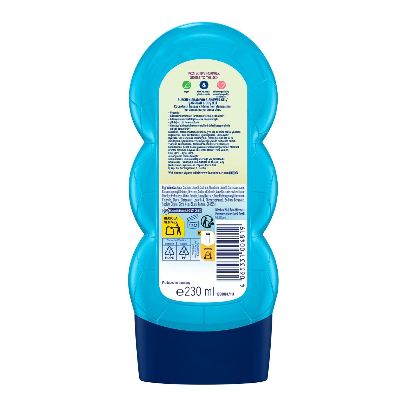 Bübchen Squirtle 2’si 1 Arada Çocuk Şampuanı ve Duş Jeli 230 ML 2 'li Set